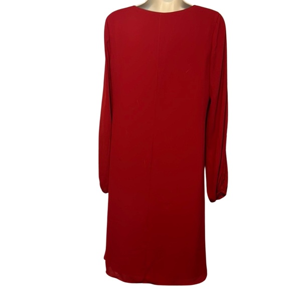 WHBM Red Boho Split-Front Dress - Picture 6 of 6
